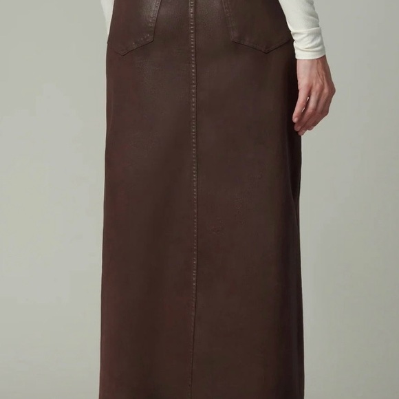 NWT Joe’s Jeans Eva Maxi Coated Brown Skirt, Size 28 - Picture 3 of 6